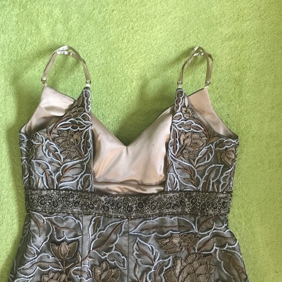 Sue Wong Nocturne embroidery beaded floral evening dress - Picture 4 of 10